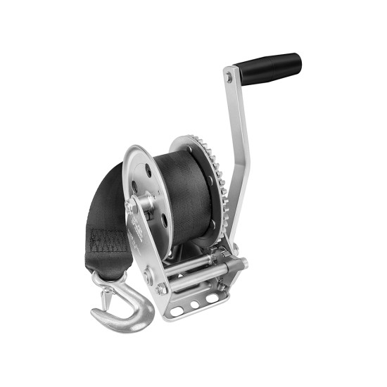 Fulton Trailer Winch 1,100 Lbs. w/20 ft Strap 7" Manual Handle Crank Marine Sale Boat Jet Ski