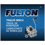 Fulton Trailer Winch Two-Speed 2600 lbs Capacity 20 ft Strap Clear Zinc Finish