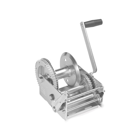 Fulton 2-Speed Heavy Duty Trailer Winch 3,700 Lbs. Cable Only Hand Brake Included 10" Manual Handle Crank Marine Sale Boat Tuck SUV