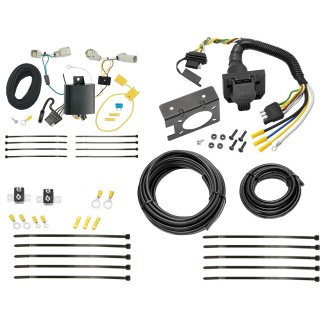 Trailer Hitch 7 Way RV Wiring Kit For 16-18 Lincoln MKX 17-20 Lincoln Continental Plug Prong Pin Brake Control Ready