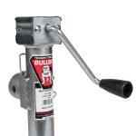 Bulldog 5K Pipe Mount Swivel Trailer Jack, Sidewind, Corrosion Resistant Zinc Finish