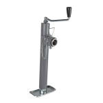 Bulldog 5K Pipe Mount Swivel Trailer Jack, Topwind, Zinc and Gray Powdercoat Finish