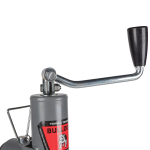 Bulldog 5K Pipe Mount Swivel Trailer Jack, Topwind, Zinc and Gray Powdercoat Finish