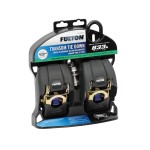 2-Pack Fulton Transom Retractable Ratchet Tie Down Straps 2 Inch x 43 Inch Zinc 833 lbs Load 2,500 lbs Break Strength Trailer Boat