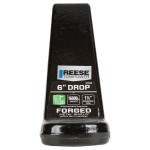 Reese Class V 16,000 lbs Heavy Duty Forged Trailer Tow Hitch Ball Mount Fits 2" Receiver 6" Drop 5" Rise 10-1/4" Long 1-1/4" Ball Hole Dia.