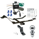 Trailer Tow Hitch For 98-10 Volkswagen Beetle Golf Complete Package w/ Wiring Draw Bar and 2" Ball