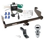 Trailer Tow Hitch For 00-04 Ford Focus Sedan Except SVT & w/Street Appearance Pkg Complete Package w/ Wiring Draw Bar and 1-7/8" Ball