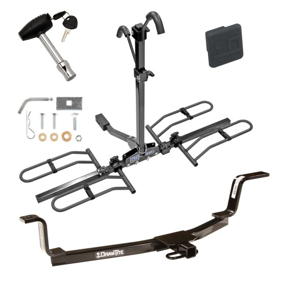 Trailer Tow Hitch For 01-06 Hyundai Elantra Platform Style 2 Bike Rack w/ Hitch Lock and Cover