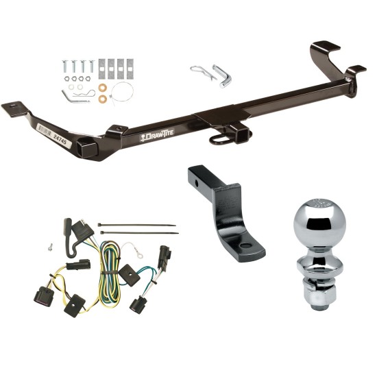 Trailer Tow Hitch For 05-10 Chevy Cobalt Except SS 05-06 Pontiac Pursuit Canada Only 4 Dr Complete Package w/ Wiring Draw Bar and 2" Ball