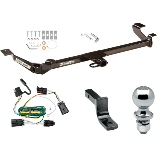 Trailer Tow Hitch For 05-10 Chevy Cobalt Except SS 07-09 Pontiac G5 Except GT 05-06 Pursuit 2 Dr Complete Package w/ Wiring Draw Bar and 2" Ball