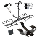 Trailer Tow Hitch For 06-12 Mitsubishi Eclipse Platform Style 2 Bike Rack w/ Hitch Lock and Cover