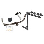 Trailer Tow Hitch w/ 4 Bike Rack For 06-10 Hyundai Sonata tilt away adult or child arms fold down carrier w/ Lock and Cover