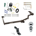 Trailer Tow Hitch For 12-15 Honda Civic Hybrid Complete Package w/ Wiring Draw Bar and 2" Ball