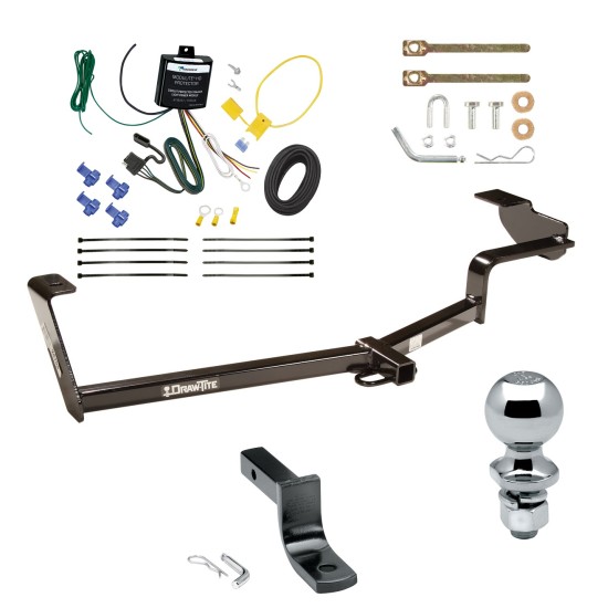 Trailer Tow Hitch For 12-15 Honda Civic Hybrid Complete Package w/ Wiring Draw Bar and 2" Ball