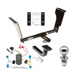 Trailer Tow Hitch For 08-13 Cadillac CTS 4 Dr. Sedan Complete Package w/ Wiring Draw Bar and 2" Ball