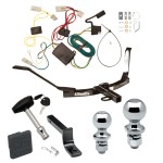 Trailer Tow Hitch For 03-07 Honda Accord Sedan Deluxe Package Wiring 2" and 1-7/8" Ball and Lock