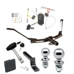 Trailer Tow Hitch For 03-05 Honda Accord Coupe Deluxe Package Wiring 2" and 1-7/8" Ball and Lock