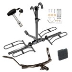 Trailer Tow Hitch For 99-03 Acura TL 01-03 CL 98-02 Honda Accord Sedan Platform Style 2 Bike Rack w/ Hitch Lock and Cover