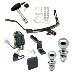 Trailer Tow Hitch For 99-03 Acura TL 01-03 CL 98-02 Honda Accord Sedan Deluxe Package Wiring 2" and 1-7/8" Ball and Lock