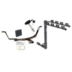 Trailer Tow Hitch w/ 4 Bike Rack For 07-11 Honda CR-V tilt away adult or child arms fold down carrier w/ Lock and Cover