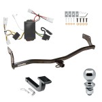 Trailer Tow Hitch For 07-10 Hyundai Elantra Sedan Complete Package w/ Wiring Draw Bar and 1-7/8" Ball