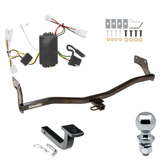 Trailer Tow Hitch For 07-10 Hyundai Elantra Sedan Complete Package w/ Wiring Draw Bar and 1-7/8" Ball