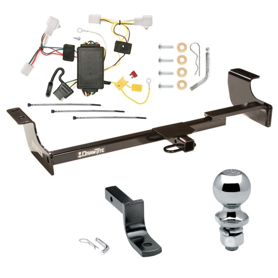 Trailer Tow Hitch For 04-09 Toyota Prius Complete Package w/ Wiring Draw Bar and 2" Ball