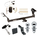 Trailer Tow Hitch For 03-08 Toyota Matrix Deluxe Package Wiring 2" and 1-7/8" Ball and Lock