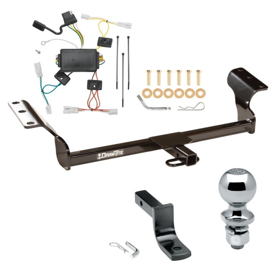 Trailer Tow Hitch For 03-08 Pontiac Vibe Complete Package w/ Wiring Draw Bar and 2" Ball