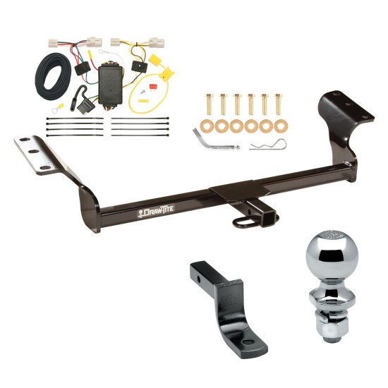 Trailer Tow Hitch For 09-13 Toyota Matrix 09-10 Pontiac Vibe Except GT Complete Package w/ Wiring Draw Bar and 2" Ball