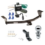 Trailer Tow Hitch For 11-13 Scion tC Except Release Series Complete Package w/ Wiring Draw Bar and 2" Ball