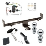 Trailer Tow Hitch For 04-09 Mazda 3 Except w/Grand Touring LED Taillights Deluxe Package Wiring 2" and 1-7/8" Ball and Lock