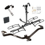 Trailer Tow Hitch For 07-11 Suzuki SX4 Hatchback Platform Style 2 Bike Rack w/ Hitch Lock and Cover