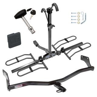 Trailer Tow Hitch For 09-12 Hyundai Elantra Touring 5 Dr. Platform Style 2 Bike Rack w/ Hitch Lock and Cover