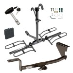 Trailer Tow Hitch For 09-18 Volkswagen CC 06-10 Passat Exc 4 Motion Platform Style 2 Bike Rack w/ Hitch Lock and Cover