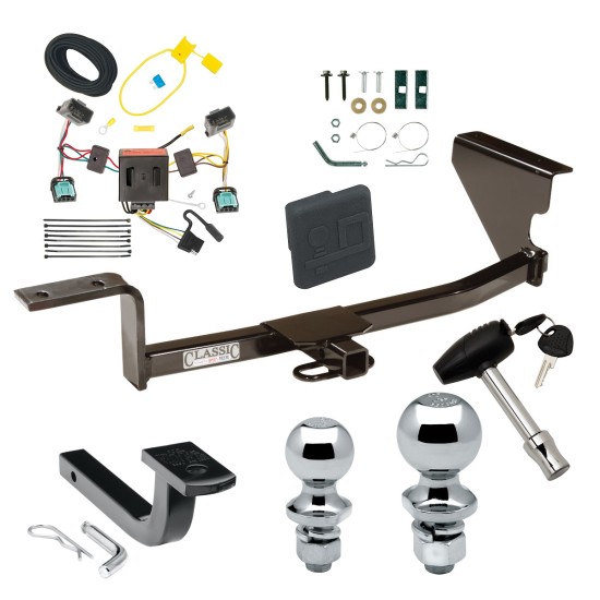 Trailer Tow Hitch For 07-10 Volkswagen Passat Wagon Except 4 Motion Deluxe Package Wiring 2" and 1-7/8" Ball and Lock