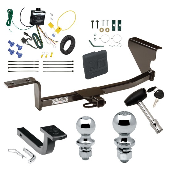 Trailer Tow Hitch For 09-12 Volkswagen CC Except 4 Motion Deluxe Package Wiring 2" and 1-7/8" Ball and Lock