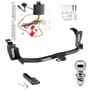 Trailer Tow Hitch For 13-15 Honda Crosstour Complete Package w/ Wiring Draw Bar and 1-7/8" Ball