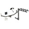 Trailer Tow Hitch w/ 4 Bike Rack For 11-14 Ford Mustang tilt away adult or child arms fold down carrier w/ Lock and Cover