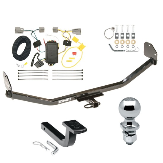 Trailer Tow Hitch For 11-14 Ford Mustang Complete Package w/ Wiring Draw Bar and 1-7/8" Ball