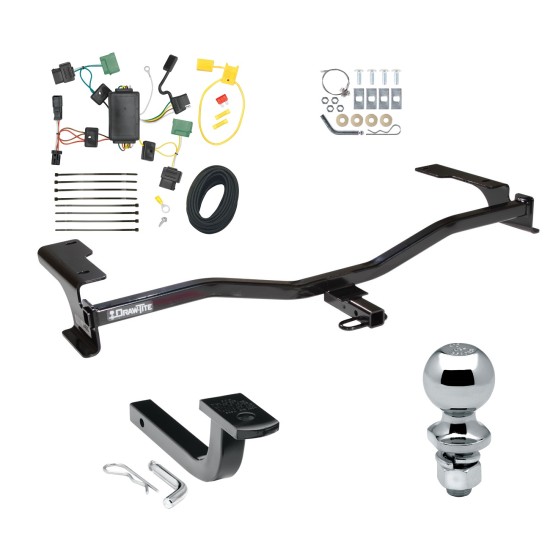 Trailer Tow Hitch For 10-11 Mercury Milan Complete Package w/ Wiring Draw Bar and 2" Ball