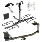 Trailer Tow Hitch For 05-14 Volkswagen Jetta 10-14 Golf Platform Style 2 Bike Rack w/ Hitch Lock and Cover