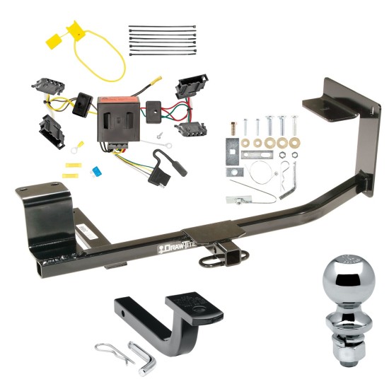 Trailer Tow Hitch For 11-14 Volkswagen Jetta Sedan Complete Package w/ Wiring Draw Bar and 1-7/8"  Ball