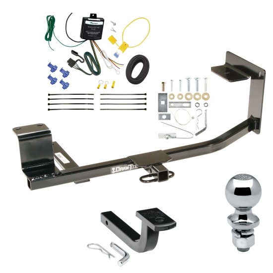 Trailer Tow Hitch For 10-14 Volkswagen Golf Wagon Complete Package w/ Wiring Draw Bar and 2" Ball