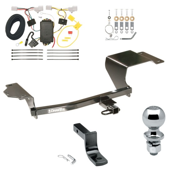 Trailer Tow Hitch For 11-14 Mazda 2 Complete Package w/ Wiring Draw Bar and 2" Ball