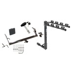 Trailer Tow Hitch w/ 4 Bike Rack For 05-12 Toyota Avalon tilt away adult or child arms fold down carrier w/ Lock and Cover