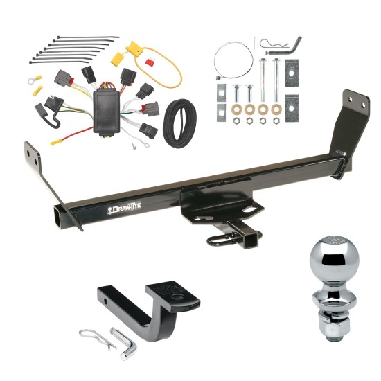 Trailer Tow Hitch For 07-10 Chrysler Sebring Complete Package w/ Wiring Draw Bar and 2" Ball