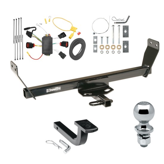 Trailer Tow Hitch For 08-10 Dodge Avenger Complete Package w/ Wiring Draw Bar and 2" Ball