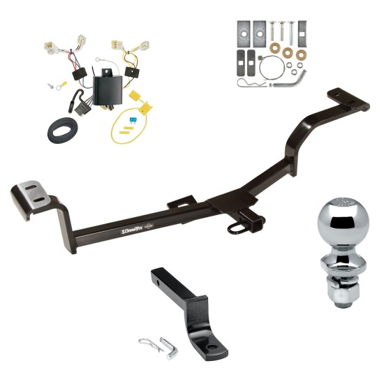 Trailer Tow Hitch For 13-17 Hyundai Accent 5 Dr. Hatchback Complete Package w/ Wiring Draw Bar and 2" Ball