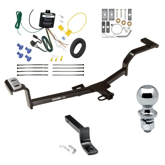 Trailer Tow Hitch For 12-17 Hyundai Accent 5 Dr. Hatchback 4 Dr. Sedan Complete Package w/ Wiring Draw Bar and 2" Ball